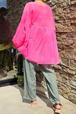 Made in Italy Sa Caleta Cotton Artist Smock Popsicle Pink